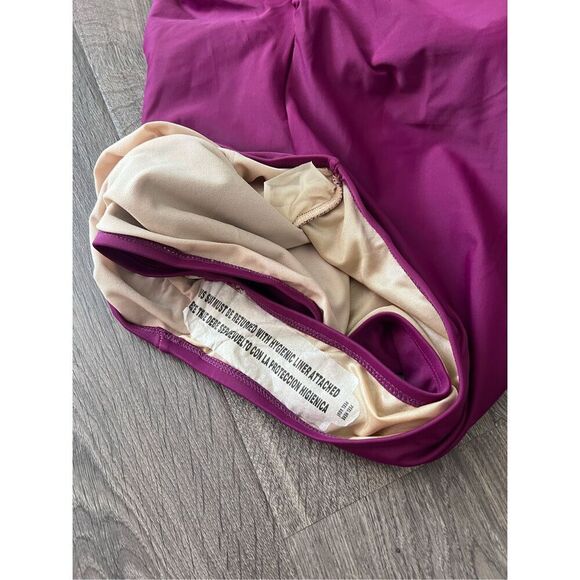 Shade & Shore WOMEN’S CAP SLEEVE ONE PIECE SWIMSUIT, PURPLE size Large - Picture 11 of 11